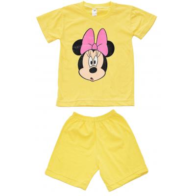 Детска пижама с къс ръкав - Мини в жълто